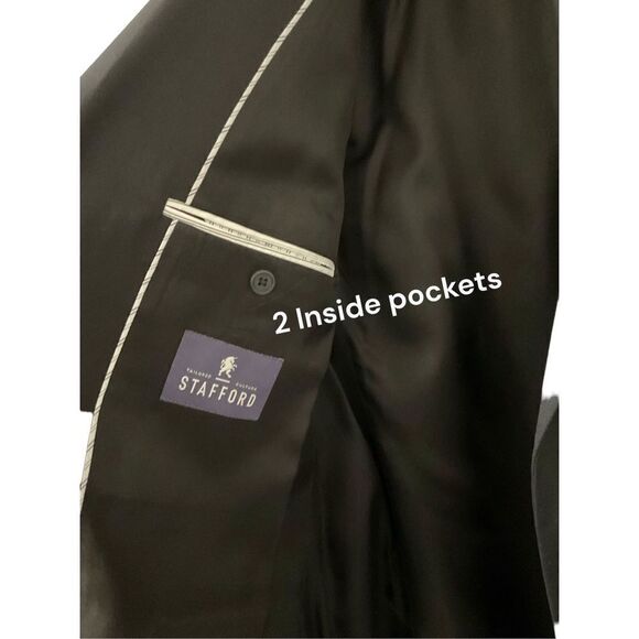 Stafford Classic Fit NWT Men’s Suit/Blazer Jacket 100% Wool - Picture 6 of 12